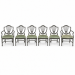 07602 vintage shield back chair set of 6 — Hepburn