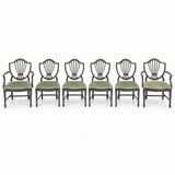 07602 vintage shield back chair set of 6 — Hepburn