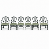 07602 vintage shield back chair set of 6 — Hunter