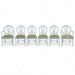 07602 vintage shield back chair set of 6 — Marseilles