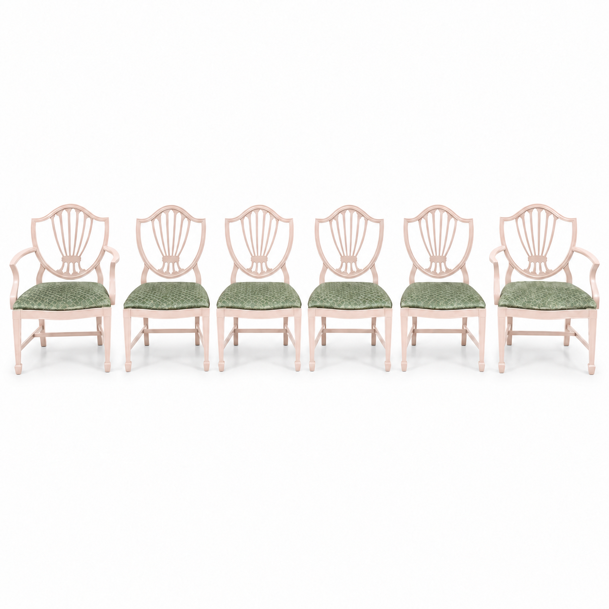 07602 vintage shield back chair set of 6 — Pointe