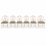 07602 vintage shield back chair set of 6 — Pointe