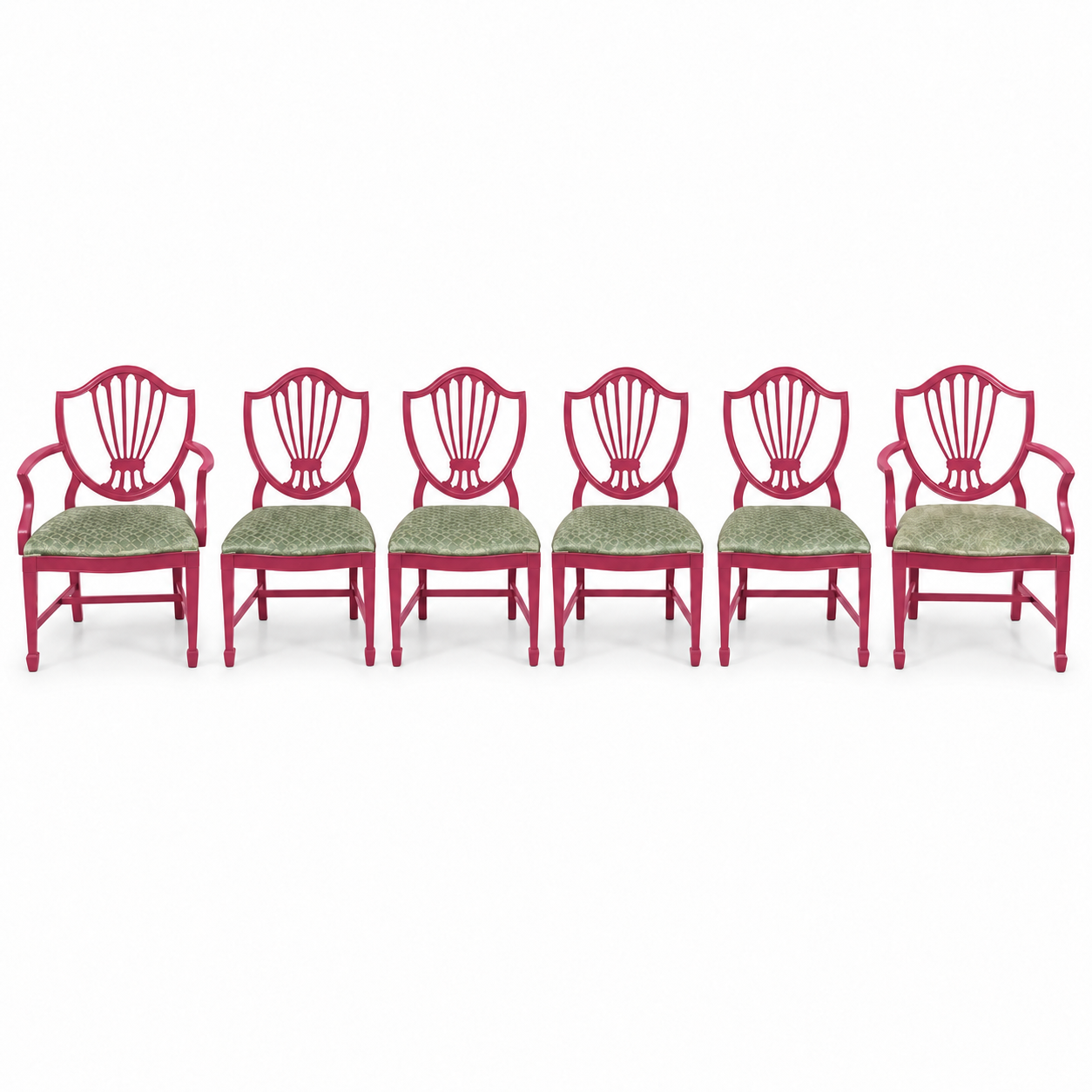 07602 vintage shield back chair set of 6 — Stiletto
