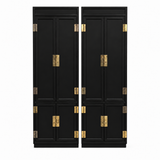 08219 Henredon two-piece vintage hutch set — Black