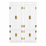 08219 Henredon two-piece vintage hutch set — White