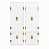 08219 Henredon two-piece vintage hutch set — White