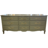 75" Finished 9 Drawer Davis Vintage Dresser #08311