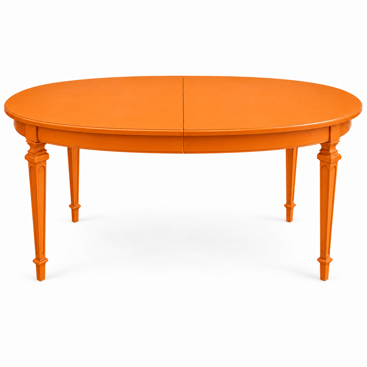 Vintage dining table #08354 — Electric Orange
