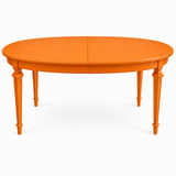 Vintage dining table #08354 — Electric Orange