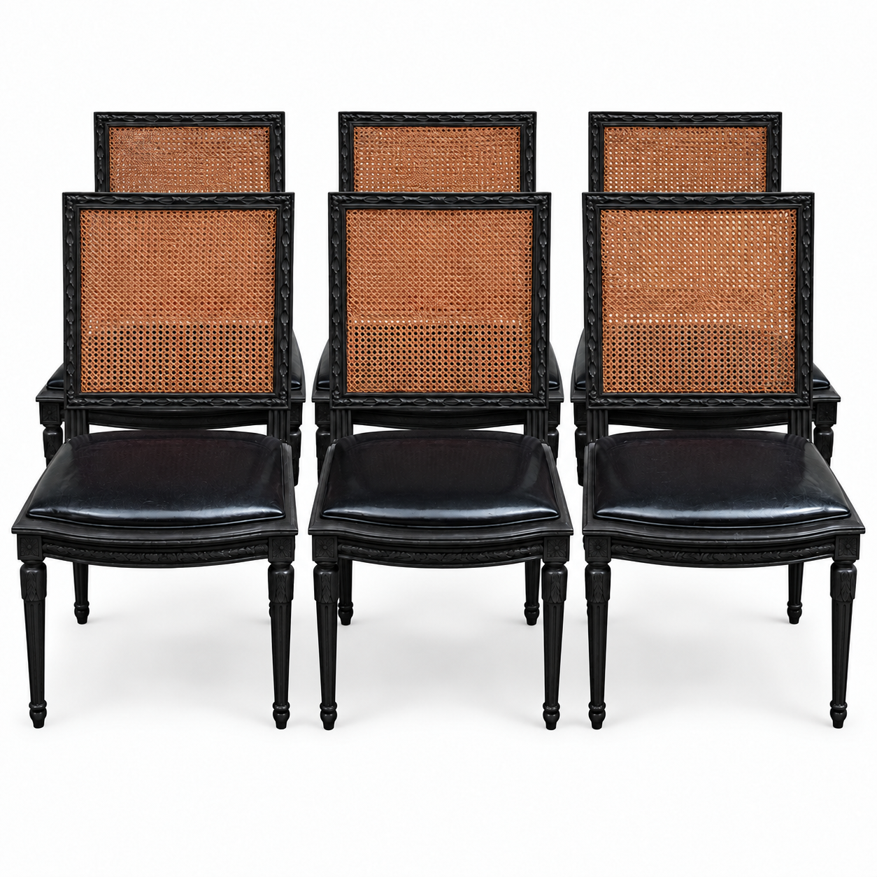 Vintage chair set #08475 — Black