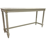 52" Finished Framed Satin Vintage Console Table #08671