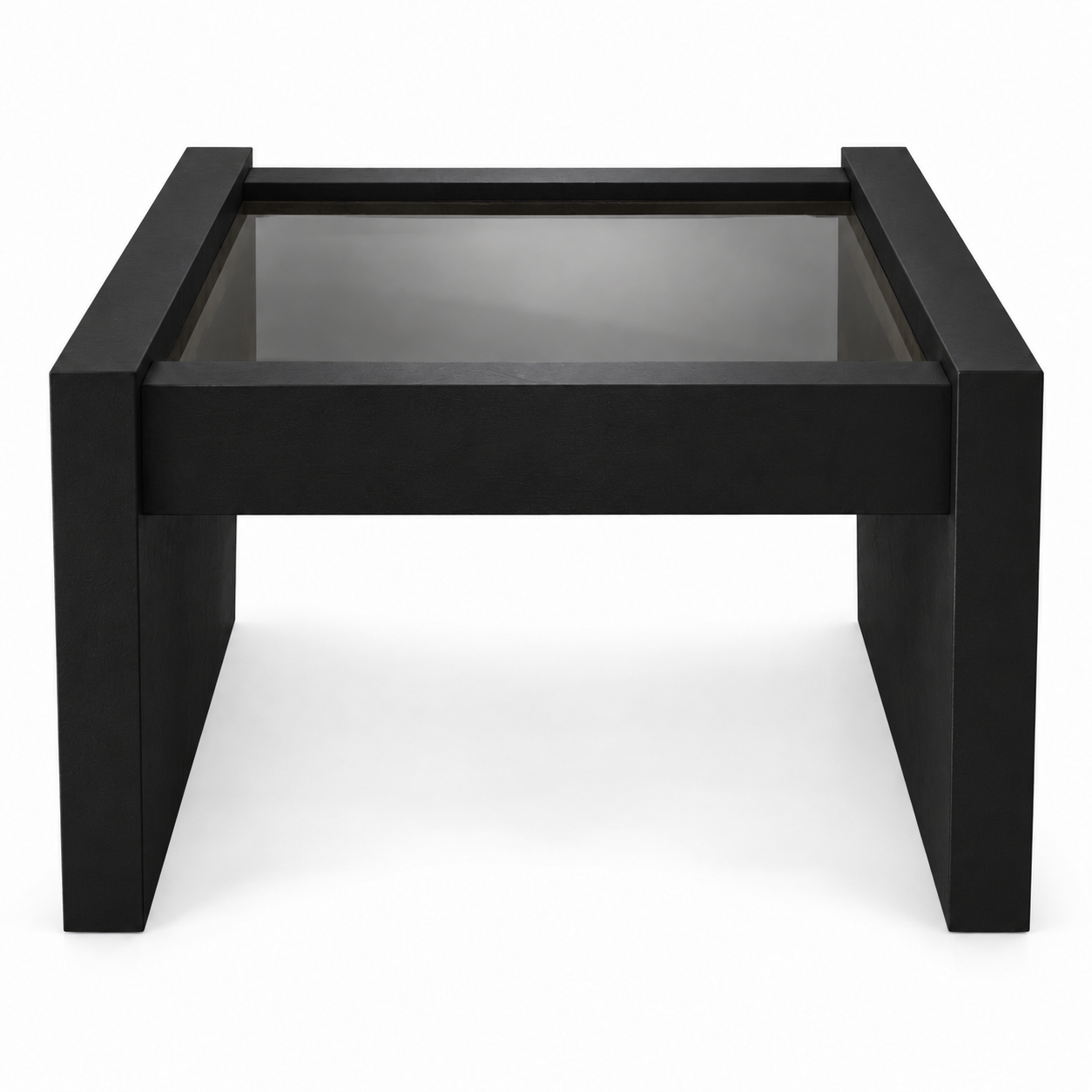Vintage coffee table #08715 — Black preview; original smoked glass preserved