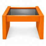 Vintage coffee table #08715 — Electric Orange preview; original smoked glass preserved