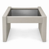 Vintage coffee table #08715 — Framed preview; original smoked glass preserved
