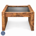 Vintage coffee table #08715 — Hero preview; original smoked glass preserved