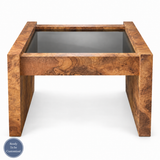 Vintage coffee table #08715 — Hero preview; original smoked glass preserved