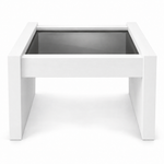 Vintage coffee table #08715 — White preview; original smoked glass preserved