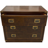 32" Finished Perfect Brown Satin 3 Drawer Hickory Manufacturing Co. Vintage Dresser #08760