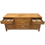 66" Unfinished 9 Drawer Vintage Dresser #08774