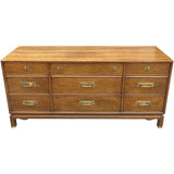66" Unfinished 9 Drawer Vintage Dresser #08774