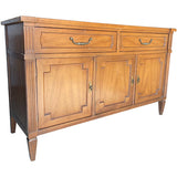 52" Unfinished 3 Door 2 Drawer American Of Martinsville Vintage Buffet #08787