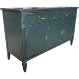 52" Finished Hunter Satin 3 Door 2 Drawer American Of Martinsville Vintage Buffet #08787