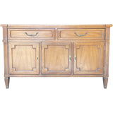 52" Unfinished 3 Door 2 Drawer American Of Martinsville Vintage Buffet #08787