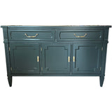 52" Finished Hunter Satin 3 Door 2 Drawer American Of Martinsville Vintage Buffet #08787