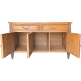 52" Unfinished 3 Door 2 Drawer American Of Martinsville Vintage Buffet #08787
