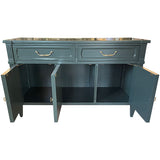 52" Finished Hunter Satin 3 Door 2 Drawer American Of Martinsville Vintage Buffet #08787