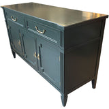52" Finished Hunter Satin 3 Door 2 Drawer American Of Martinsville Vintage Buffet #08787