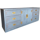 72" Unfinished 2 Door 6 Drawer Vintage Buffet #08789