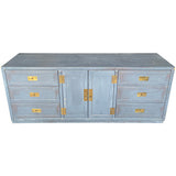 72" Unfinished 2 Door 6 Drawer Vintage Buffet #08789