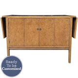 43.5"-66" Unfinished 2 Door Vintage Bar Cart #08812