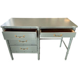46.5" Finished 4 Drawer Vintage Bamboo Style Desk #08814