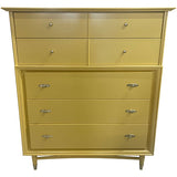 38.5" Finished Cali Paint Satin 5 Drawer Kroehler Vintage Tallboy #08857