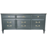 72" Finished 9 Drawer Vintage Henredon Dresser #08862