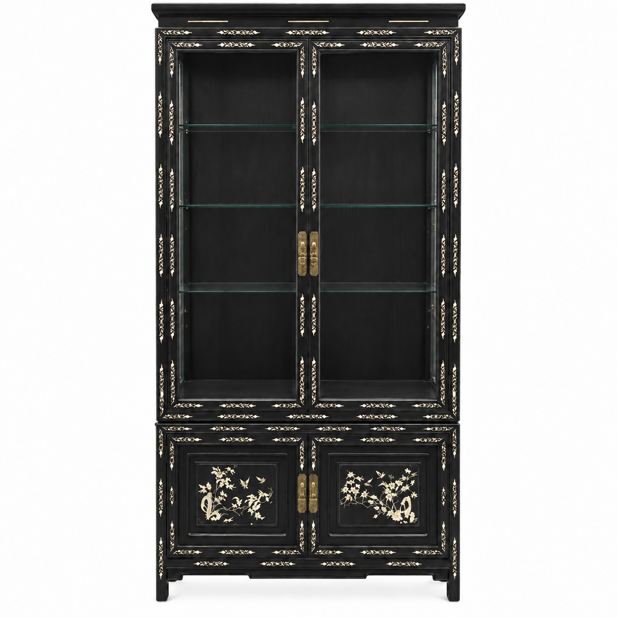 08933 Black vintage hutch