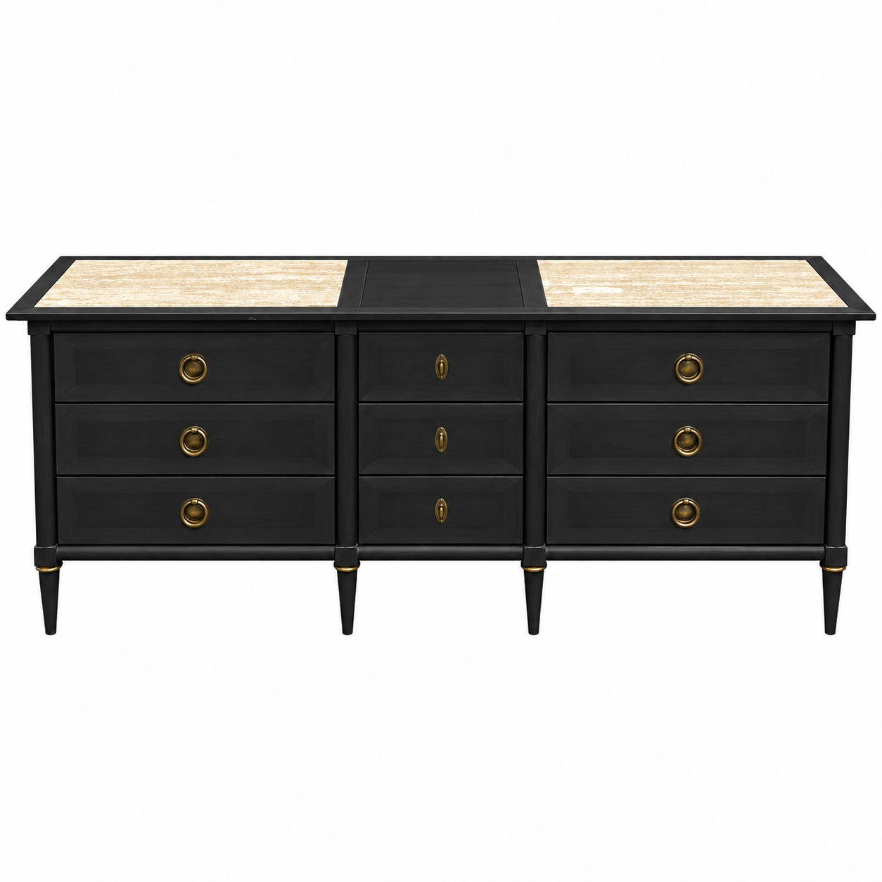 American of Martinsville vintage dresser #08942 — Black