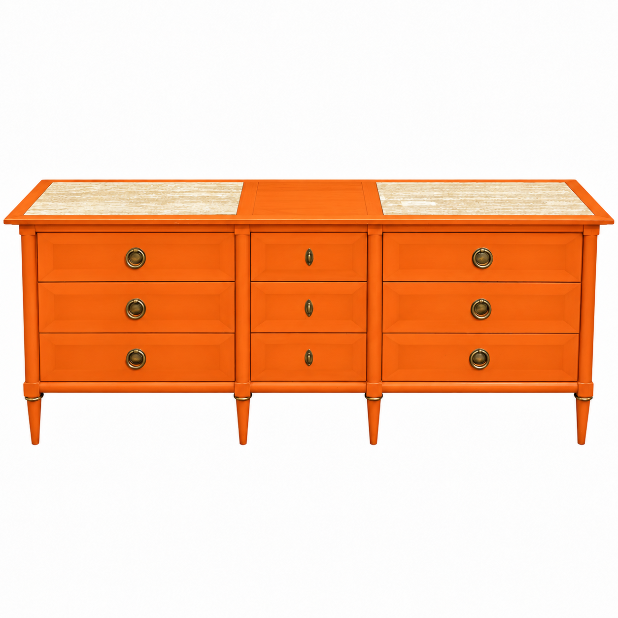 American of Martinsville vintage dresser #08942 — Electric Orange