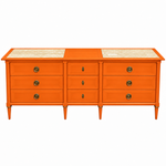 American of Martinsville vintage dresser #08942 — Electric Orange