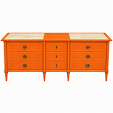 American of Martinsville vintage dresser #08942 — Electric Orange