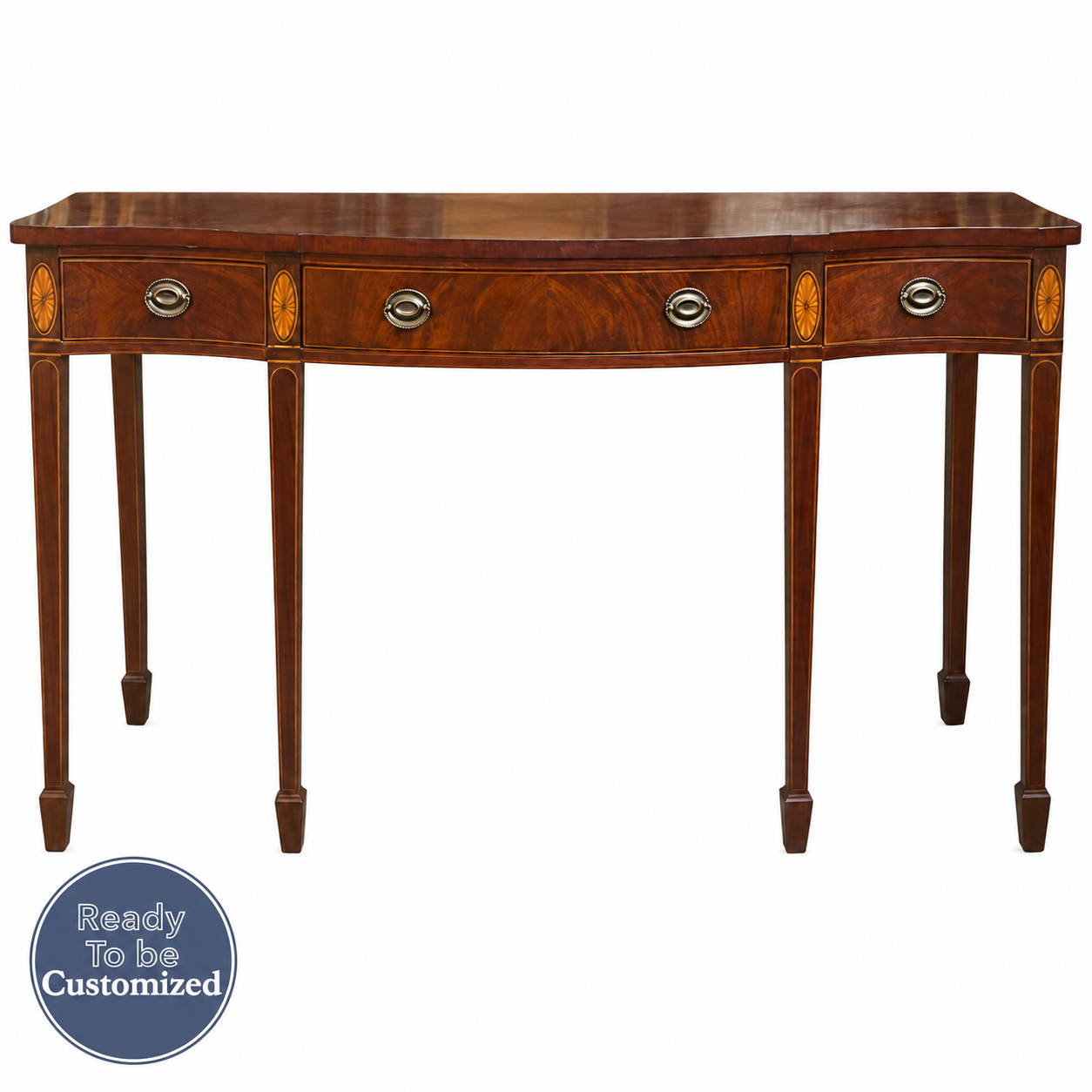 Baker vintage console table #08981 — hero-badge