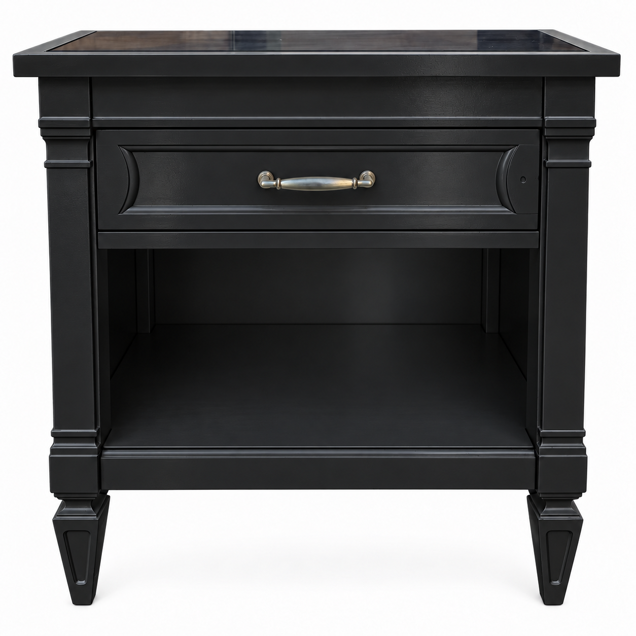 Vintage single nightstand #08983 — black