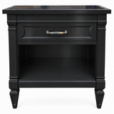 Vintage single nightstand #08983 — black