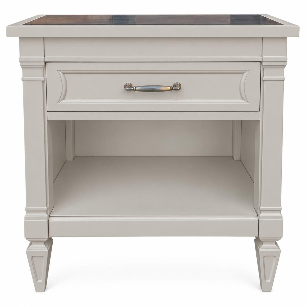 Vintage single nightstand #08983 — framed