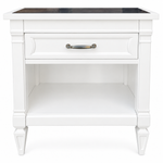Vintage single nightstand #08983 — white
