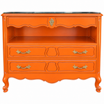 Drexel vintage dresser #08985 — electric-orange