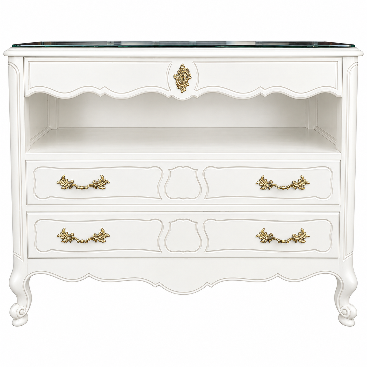 Drexel vintage dresser #08985 — white