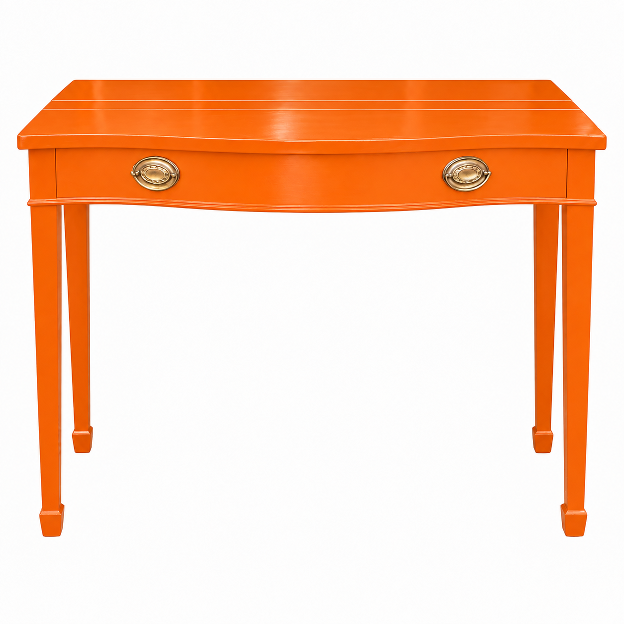 Vintage expandable table #08986 — electric-orange